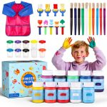 TMOL Washable Finger Paint Non Toxic Kids Art Set Colors-0