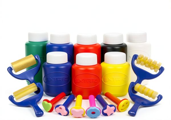 EXTRIC Kids Finger Paint Set Washable Non Toxic Colors-0