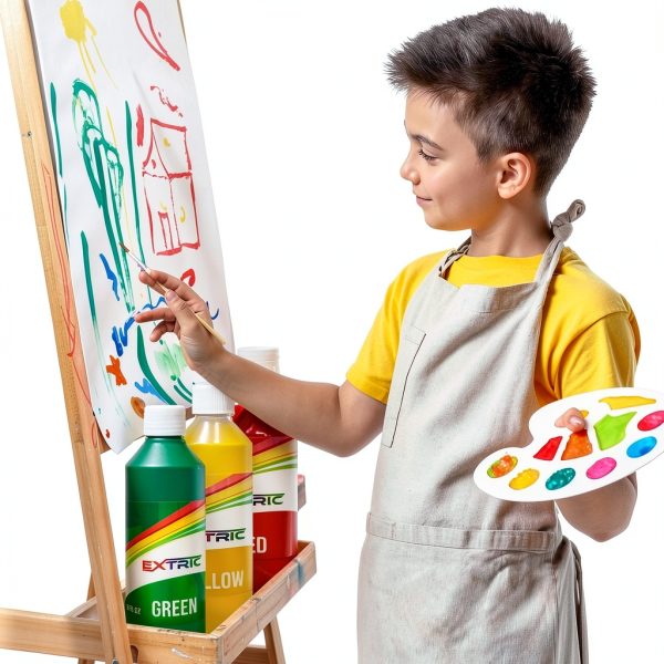EXTRIC Tempera Paint Washable Non Toxic Kids Art Set-4