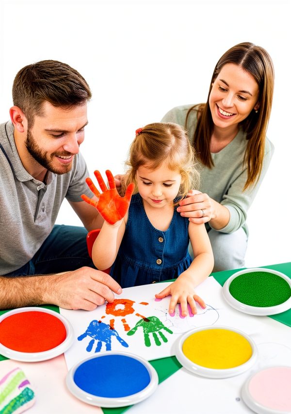 Biubee Kids Finger Paint Ink Pads Washable Non Toxic Colors-5
