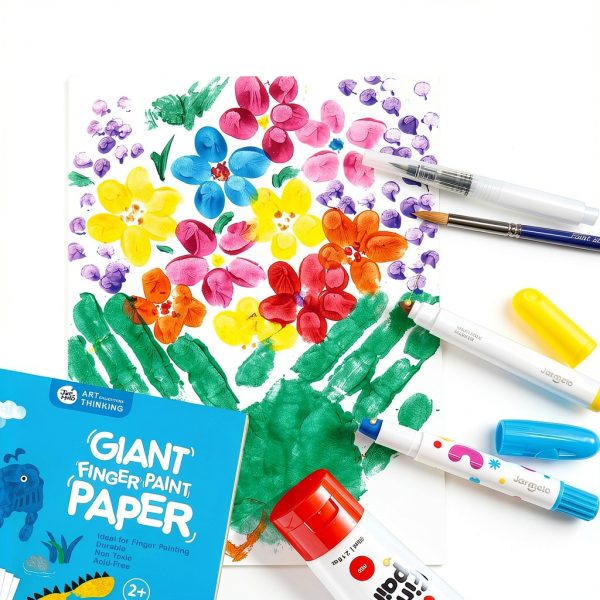 Jar Melo Finger Paint Paper 30 Sheets White Matte Finish-1