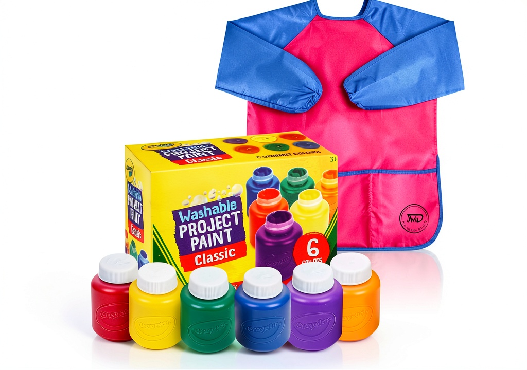 'The Mega Deals Washable Finger Paint Set in assorted colors on a table'