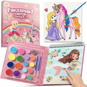 ZMLM Fingerprint Water Coloring Book Mess Free Toddler Paint-0