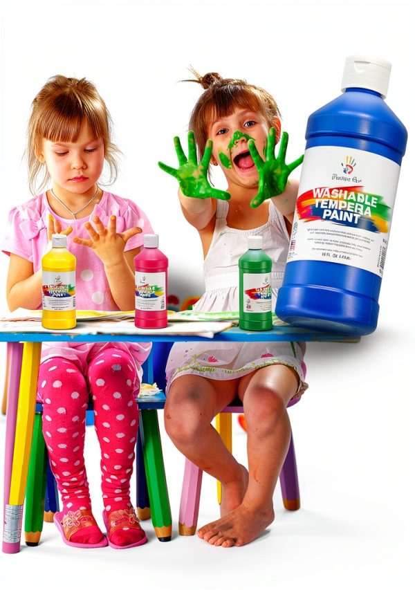 Positive Art Kids Finger Paint Non Toxic Washable Tempera-1