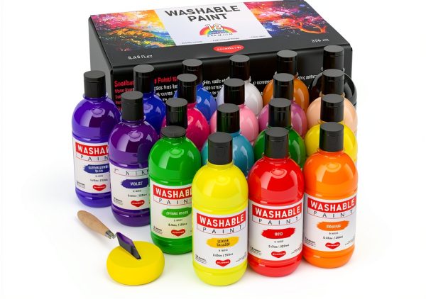 Smallbudi Washable Tempera Paint Non Toxic Kids Art Set-0