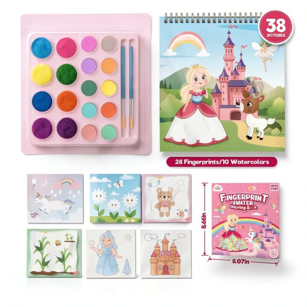 ZMLM Fingerprint Water Coloring Book Mess Free Toddler Paint-4