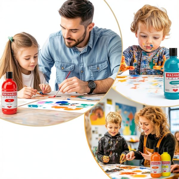 Smallbudi Washable Tempera Paint Non Toxic Kids Art Set-5