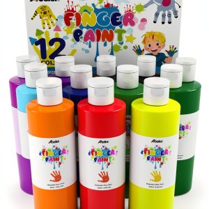ABEIER Kids Finger Paint Non Toxic Washable 12 Colors-0