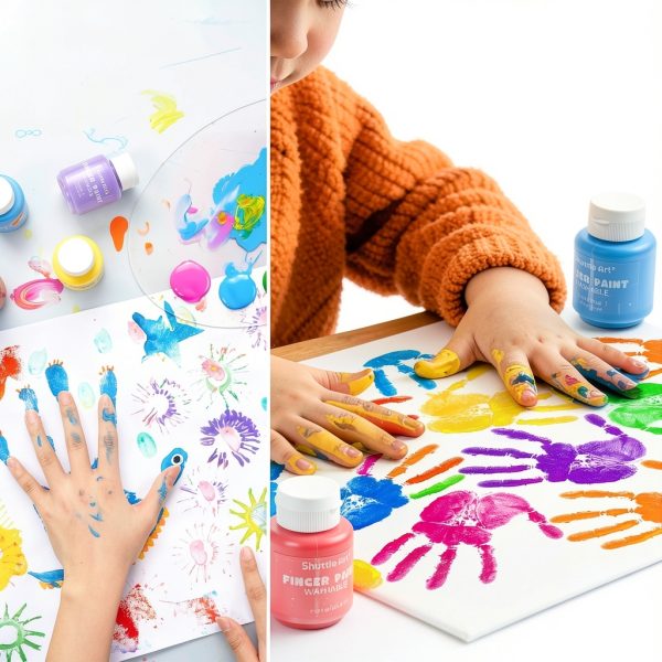 Shuttle Art Finger Paint 15 Colors Washable Kids Safe-2