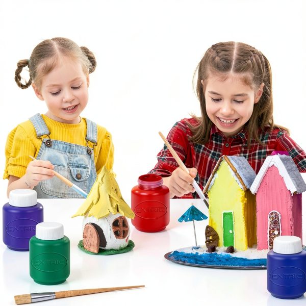 EXTRIC Kids Finger Paint Set Washable Non Toxic Colors-6