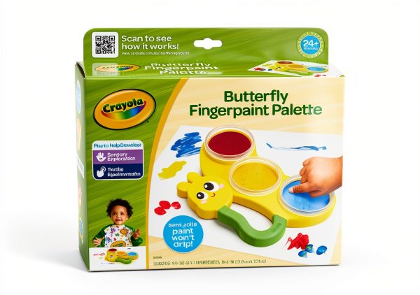 Crayola Butterfly Fingerpaint Palette Non Toxic Kids Art-2