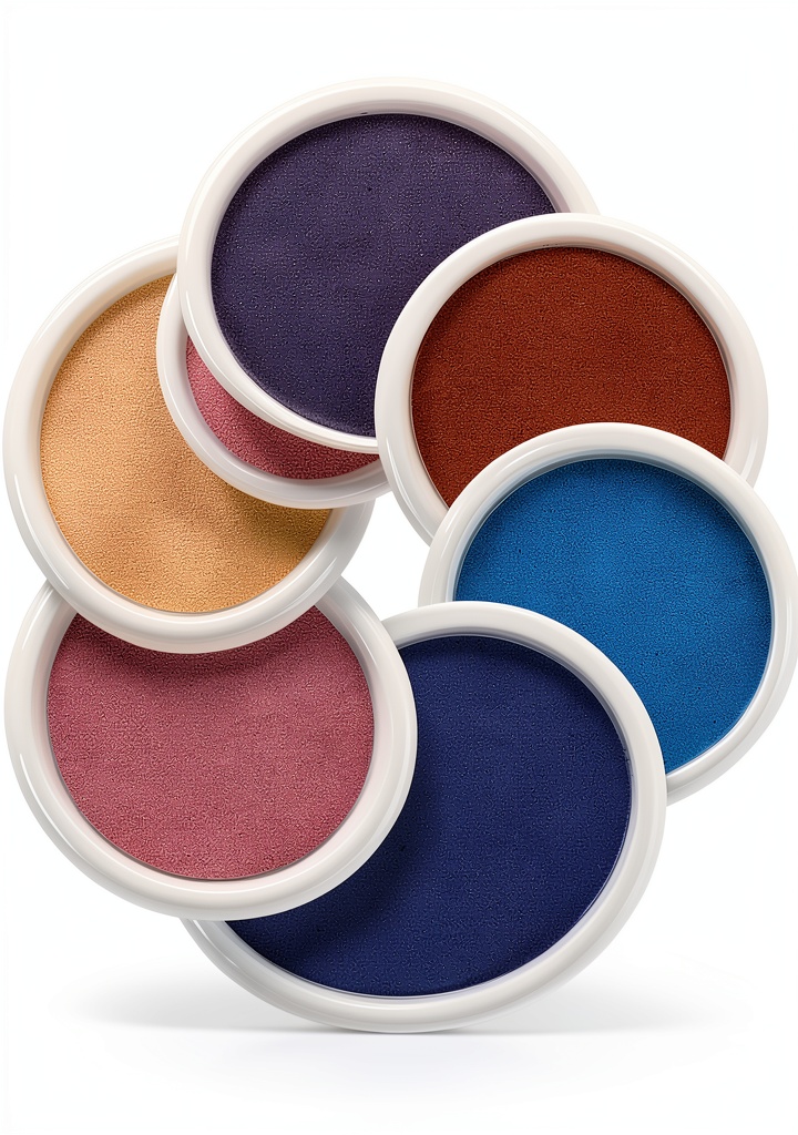 Biubee 8-color finger paint ink pads displayed on a craft table