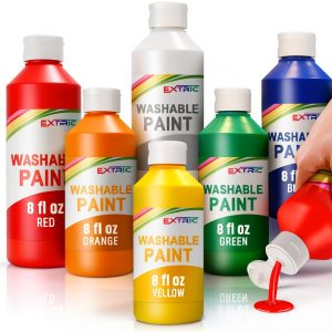EXTRIC Tempera Paint Washable Non Toxic Kids Art Set-0