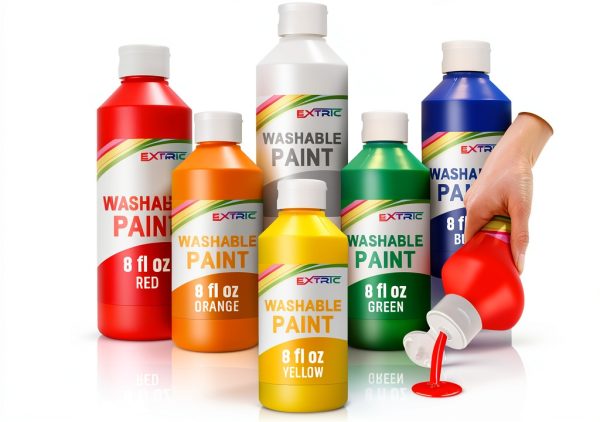 EXTRIC Tempera Paint Washable Non Toxic Kids Art Set-0