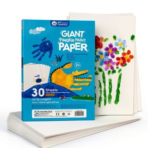 Jar Melo Finger Paint Paper 30 Sheets White Matte Finish-0