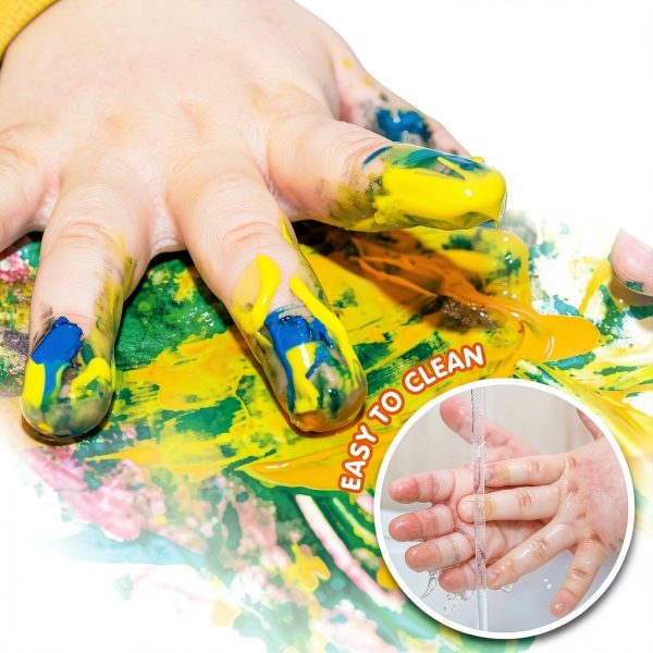 BLOT Kids Finger Paint Set Non Toxic Washable 28 Piece-2