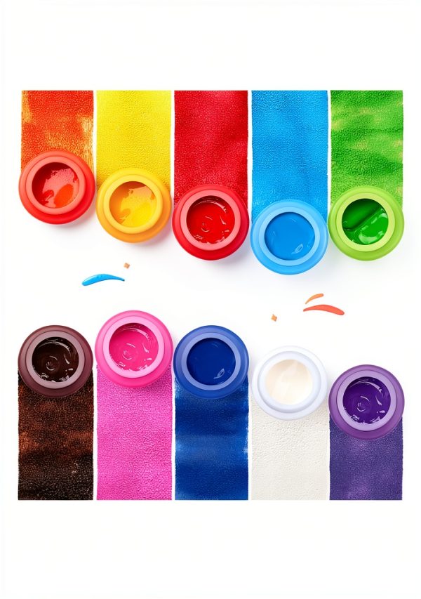TMOL Washable Finger Paint Non Toxic Kids Art Set Colors-5