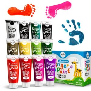 Art+soul Finger Paint Washable Non Toxic 12 Colors Kids-0