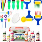 BLOT Kids Finger Paint Set Non Toxic Washable 28 Piece-0