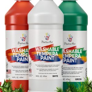 Positive Art Kids Finger Paint Non Toxic Washable Tempera-0