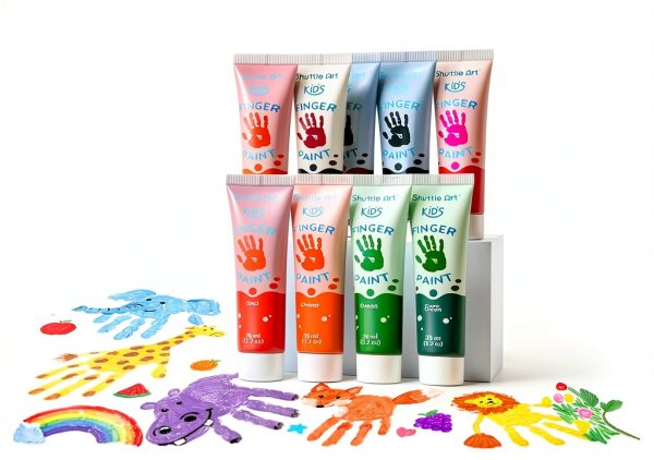 Shuttle Art Finger Paint 15 Colors Washable Kids Safe-0