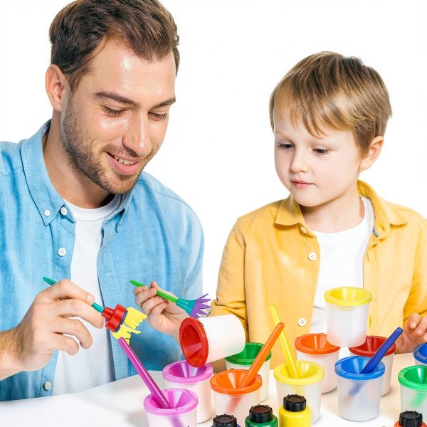 J Mark Kids Washable Tempera Paint Set Spill Resistant-6