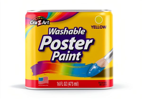 Cra-Z-Art Washable Kids Paint Yellow Non-Toxic Tempera-2