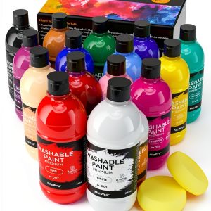Nicpro Washable Paint Set 18 Colors Tempera Kids Art-0