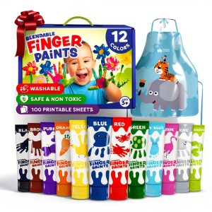 Momo Nashi Finger Paint Non Toxic Washable Kids Art-0