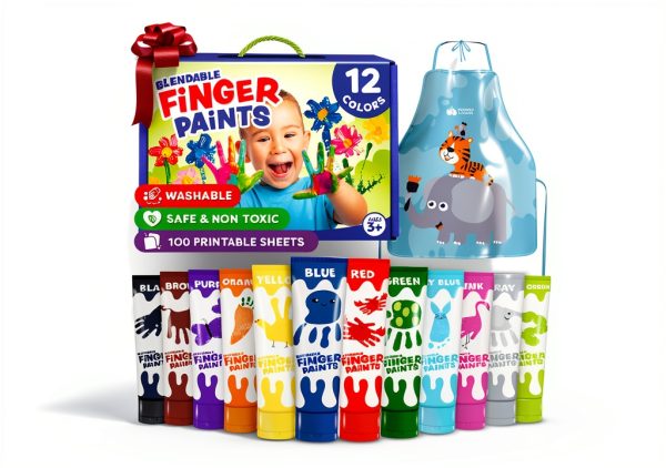 Momo Nashi Finger Paint Non Toxic Washable Kids Art-0
