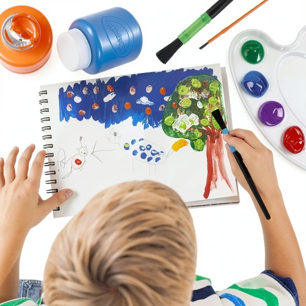 The Mega Deals Washable Finger Paint Non Toxic Kids Art Set-4